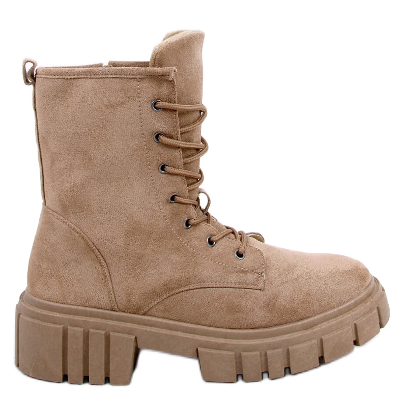 Bota Kelis Khaki com cadarço bege