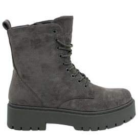 Botins plataforma com cadarço verde Burse.