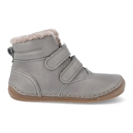 Botas Froddo com isolamento de inverno e velcro (G2110113-4) cinza