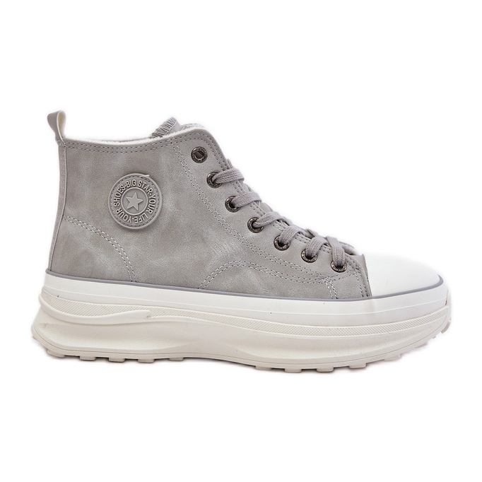 Tênis feminino isolado na plataforma Big Star OO274073 cinza