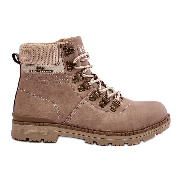 Botas isoladas femininas Lee Cooper LCJ-24-03-3042 bege escuro