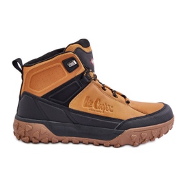 Sapatos de caminhada masculinos isolados Lee Cooper LCJ-24-01-2938 Camel castanho