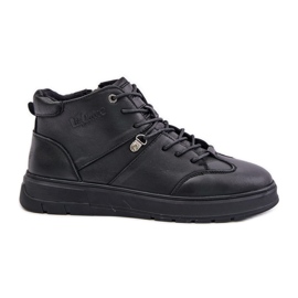 Botins com isolamento de couro tênis masculino Lee Cooper LCJ-24-33-2913 preto