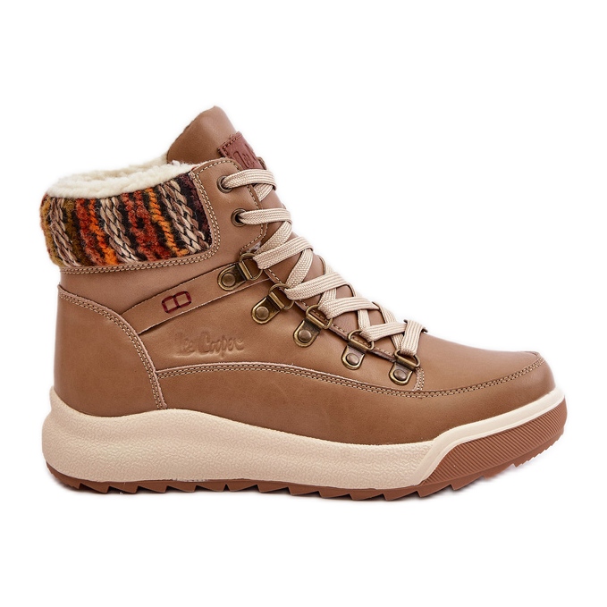 Botas quentes femininas de couro Lee Cooper LCJ-24-01-2985 Bege