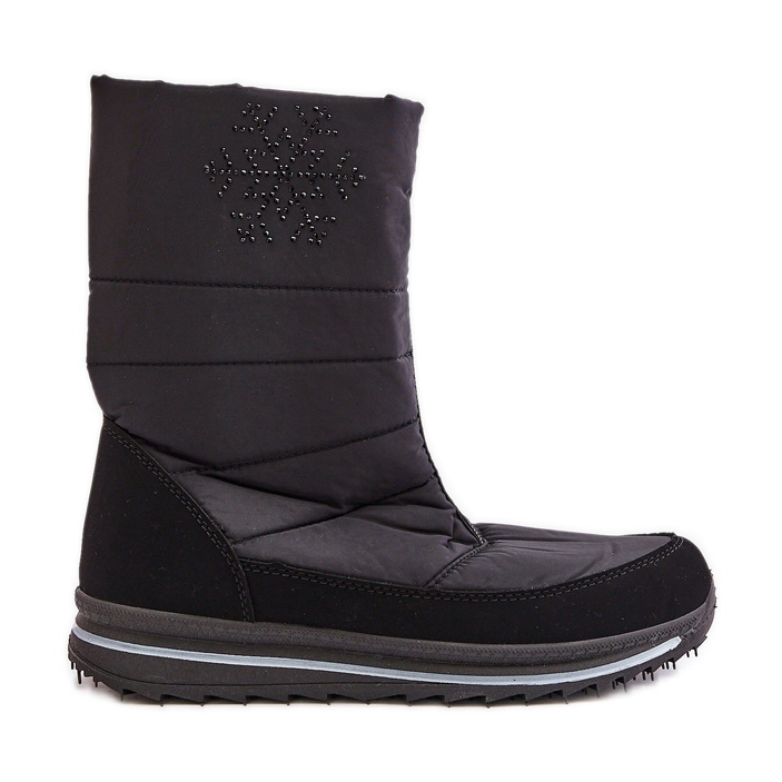 Botas de neve femininas com zíper Progress PROGJ-22-130 pretas preto