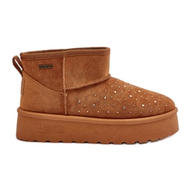 Botas de neve com decoração na plataforma Big Star OO274A104 Camel castanho