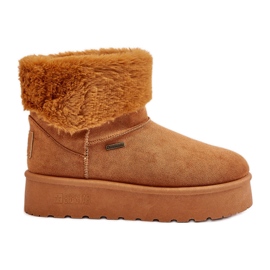 Botas de neve com plataforma com pele Big Star OO274A106 Camel bege Botas de neve com plataforma com pele Big Star OO274A106 Camel bege