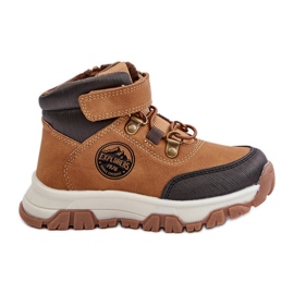 Botas infantis isoladas para caminhada de inverno com zíper Camel Temisha castanho Botas infantis isoladas para caminhada de inverno com zíper Camel Temisha castanho