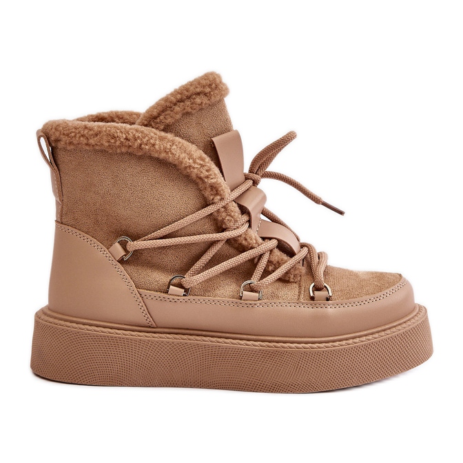 Botas de neve Tamidra bege escuro na plataforma