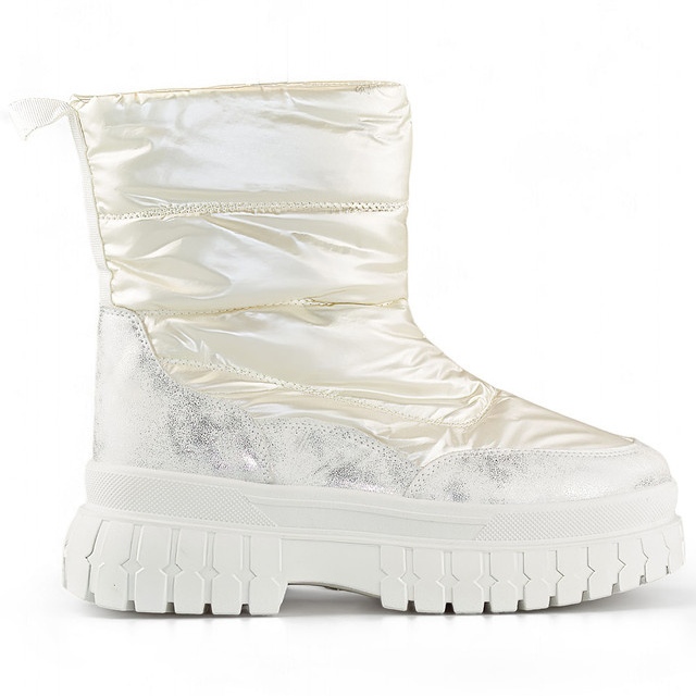 Botas femininas brancas para neve, botas de inverno com isolamento e zíper branco Botas femininas brancas para neve, botas de inverno com isolamento e zíper branco