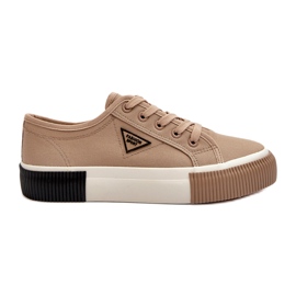 MSMG Tênis baixo feminino, marrom