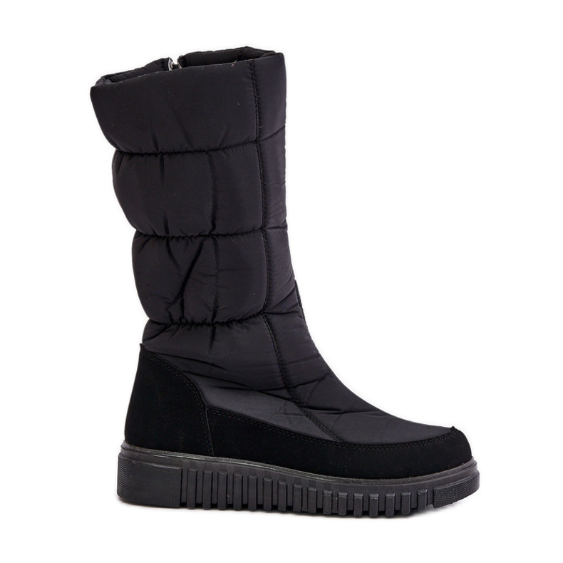 Botas de neve femininas com zíper Progress PROGJ-24-144 pretas preto