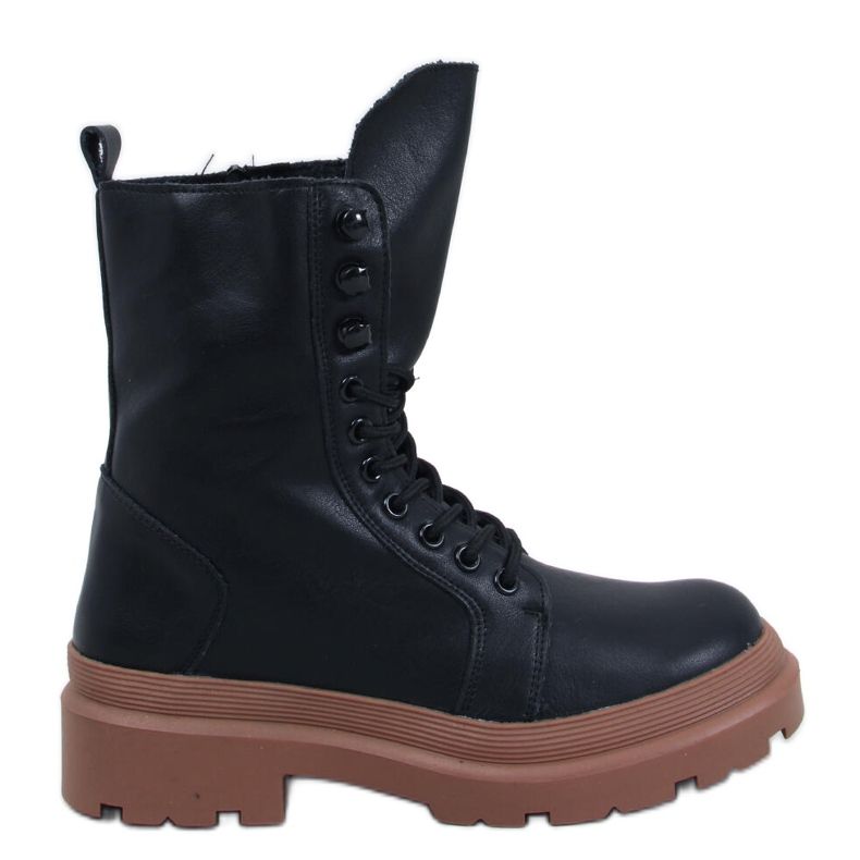 Botins Kinchs NERO/AMBRA com cadarço e protetor preto