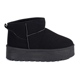 Seastar Botas de neve femininas com plataforma isolada preta preto