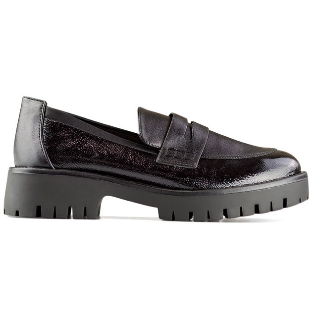 Mocassins femininos negros com sola grossa, mocassins femininos negros preto