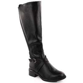 Botas femininas com borracha elástica, isoladas, pretas eVento 7496 preto Botas femininas com borracha elástica, isoladas, pretas eVento 7496 preto