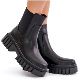 Botas Chelsea isoladas com zíper S.Barski HY42-975 pretas preto