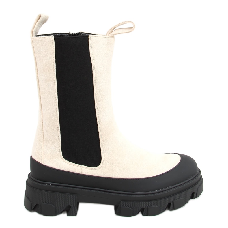 Botas Chelsea de cano alto Telma Bege