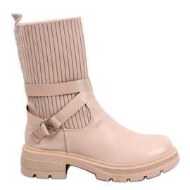 Botins elásticos Shaffer Khaki bege