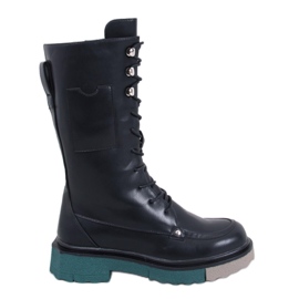 Botas com sola colorida da Keefe Black preto