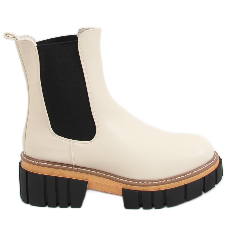 Botas Chelsea femininas Bella Beige bege