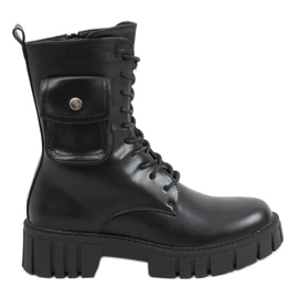 Trabalhadores com uma bolsa Maruna Black preto