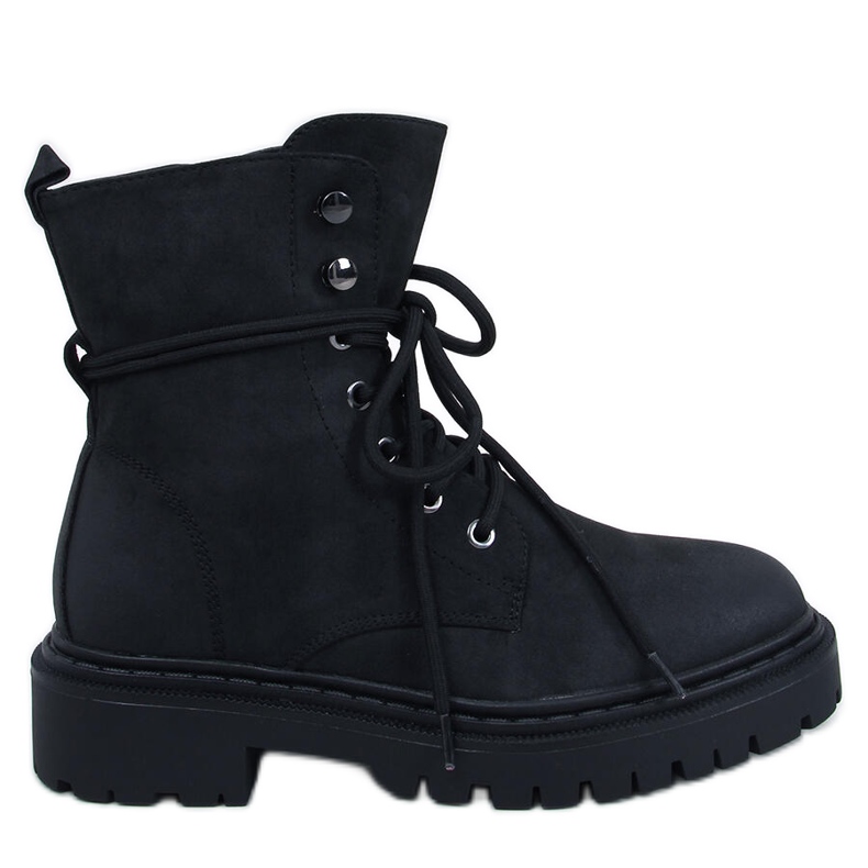 Botins com atacadores e protetor Simmo Black preto