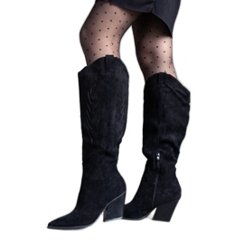 Botas de cowboy com isolamento preto da Arsenio
