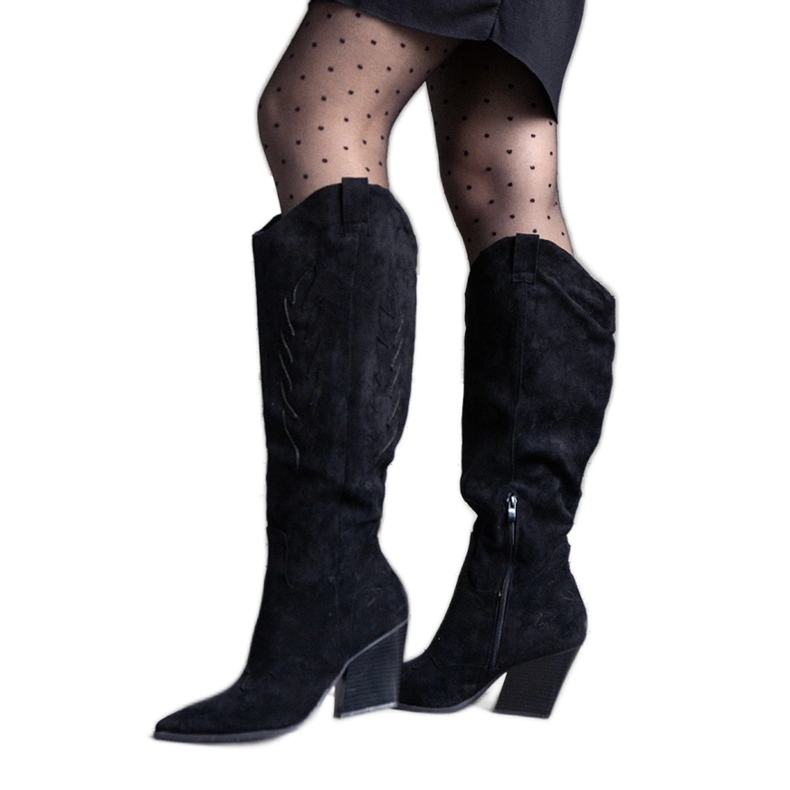 Botas de cowboy com isolamento preto da Arsenio