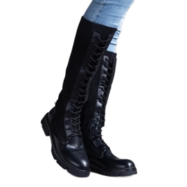Botas pretas com cano flexível da Veradi preto