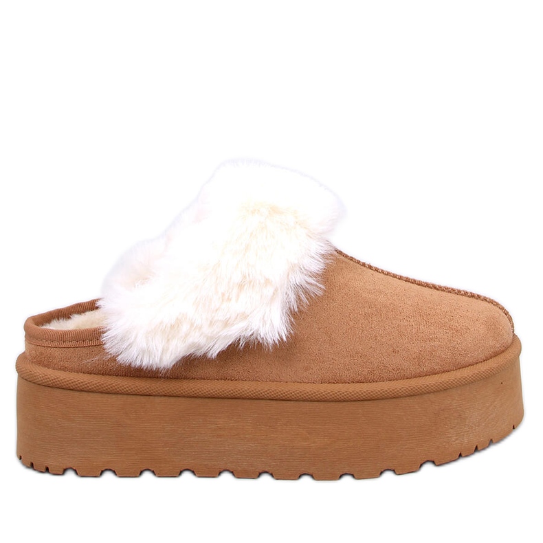 Chinelos de neve com plataforma Allod Camel castanho