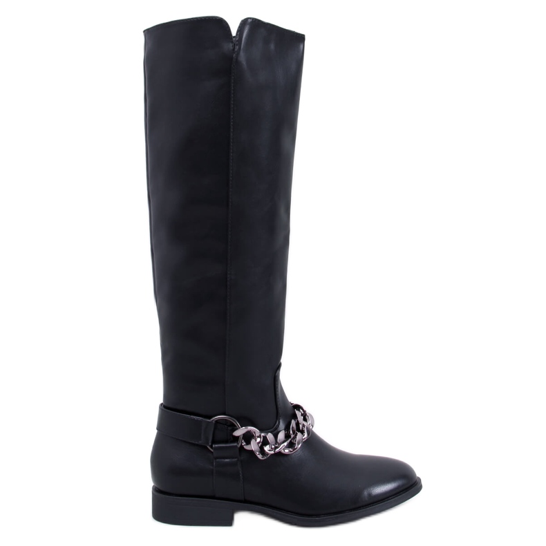 Botas femininas Daigle Black de flor integral preto