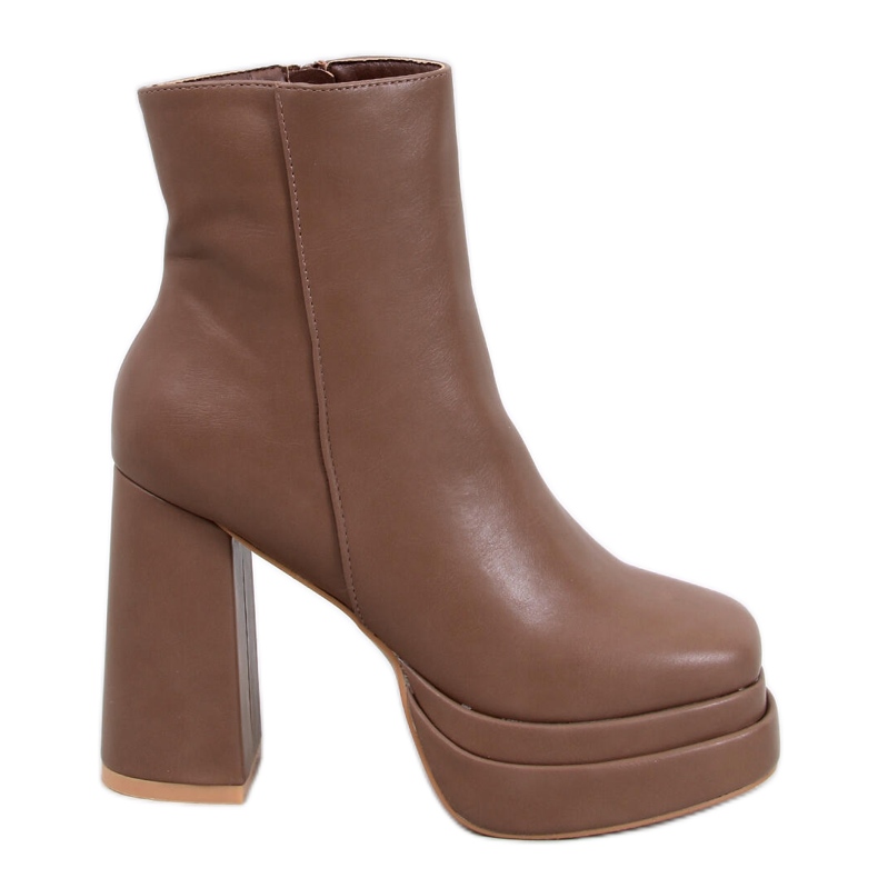 Botas confortáveis ​​com plataforma Charokee Khaki bege