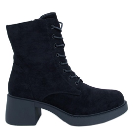 Mayfield Botins pretos com cadarço