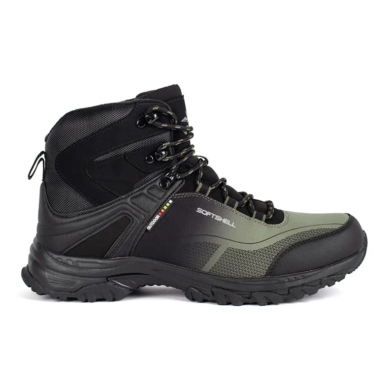 Vico Botas de trekking masculinas com isolamento preto e verde