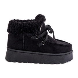 Botas femininas de neve com plataforma e pele, Branek Black Ciabellae preto