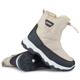 Botas de neve femininas com punho, bege 9159-4BE
