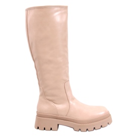 Botas Dillard Beige com sola grossa bege