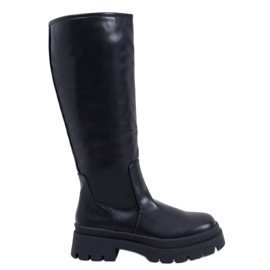Dillard Botas pretas com sola grossa preto