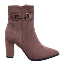 Botins de camurça Mahoni Khaki marrom