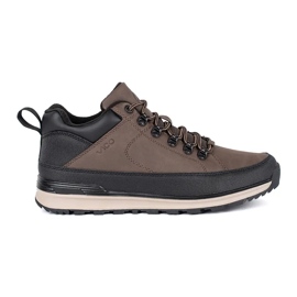 Vico Sapatos de trekking masculinos com atacadores castanhos marrom