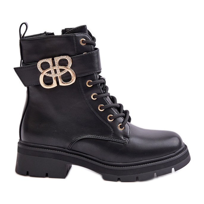 Botas quentes femininas com decoração dourada, Nealithra preta preto Botas quentes femininas com decoração dourada, Nealithra preta preto