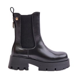 Botas Chelsea com zíper, Eco Leather Black Ninnet preto