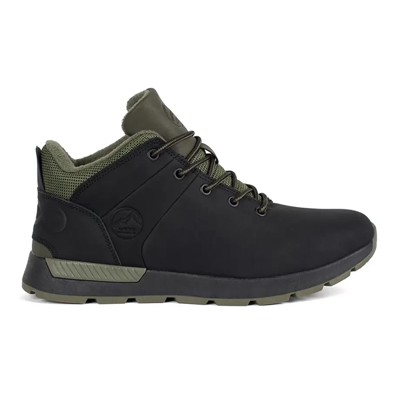 Vico Sapatos masculinos de inverno com atacadores em preto e verde