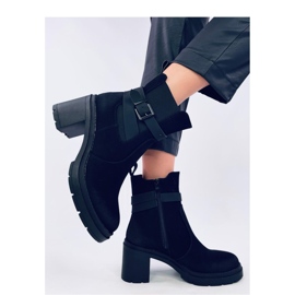 Botins confortáveis ​​de salto alto Tanish Black - Inello. preto