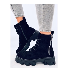 Healy Botins pretos com cadarço e sola grossa - Inello Healy Botins pretos com cadarço e sola grossa - Inello