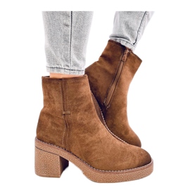 Botins de salto estável Filly Green marrom