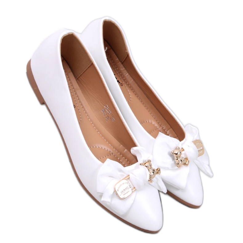 Bailarinas ursinhos de pelúcia brancas branco