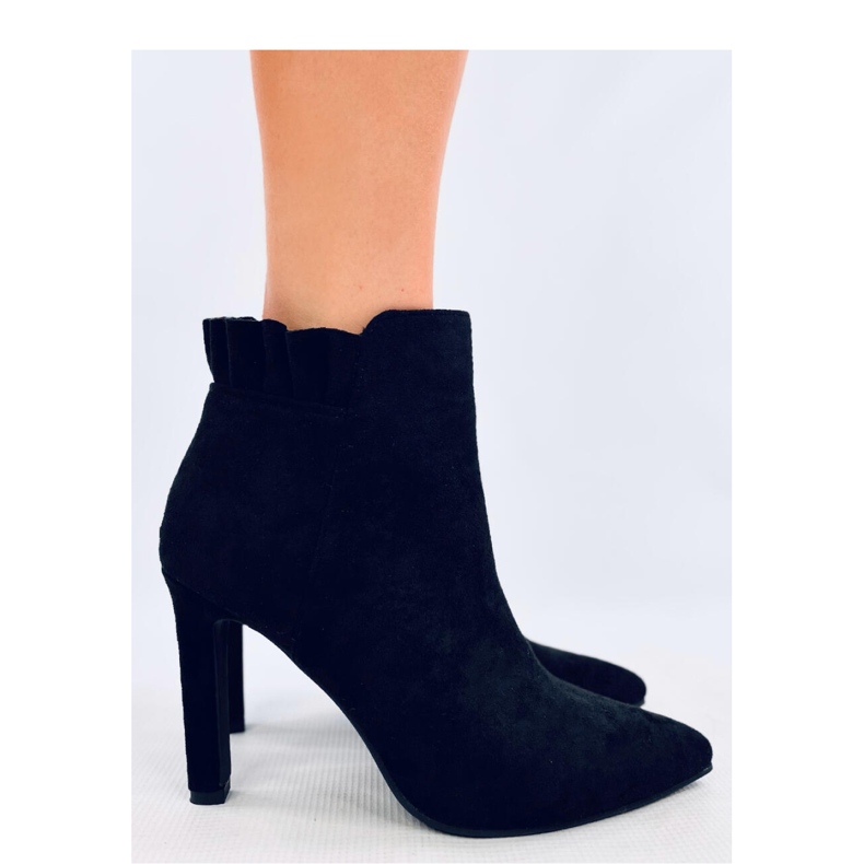 Mariah Bota de camurça com salto alto preto - Inello