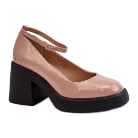 Bombas Modelo M383 Bege Escuro Bombas Modelo M383 Bege Escuro